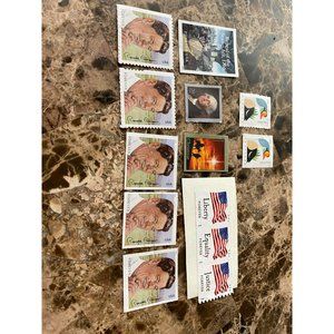 Ronald Reagan and Misc Vintage Stamps Set of 13